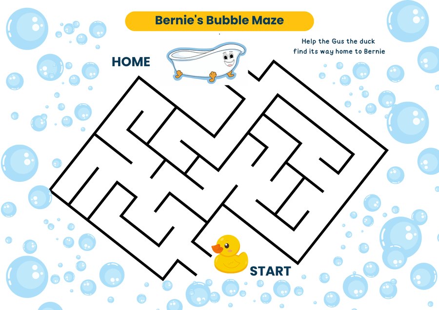 Bernie's Bubble Maze free printable