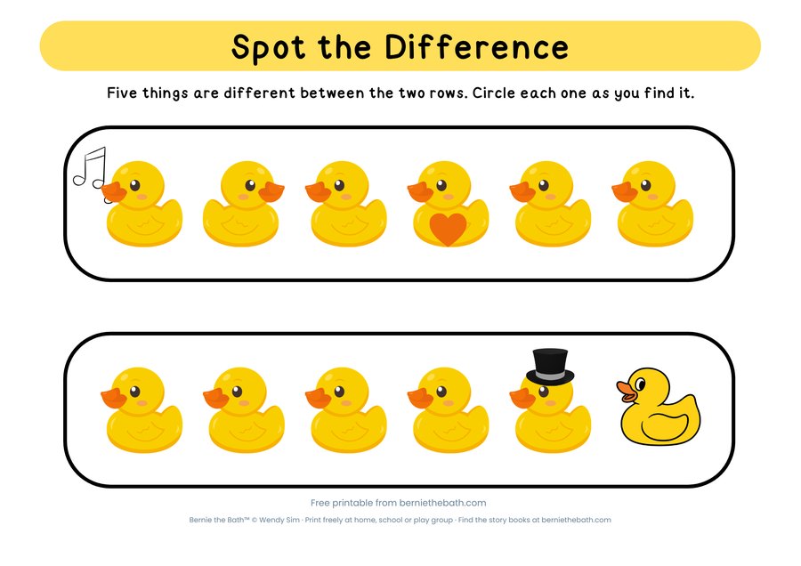 Spot the Difference — free printable activity sheet